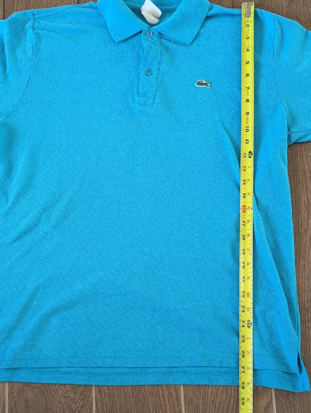 Lacoste Mens Blue Short Sleeve Polo Shirt Size 7 Or XXL - Picture 6 of 7